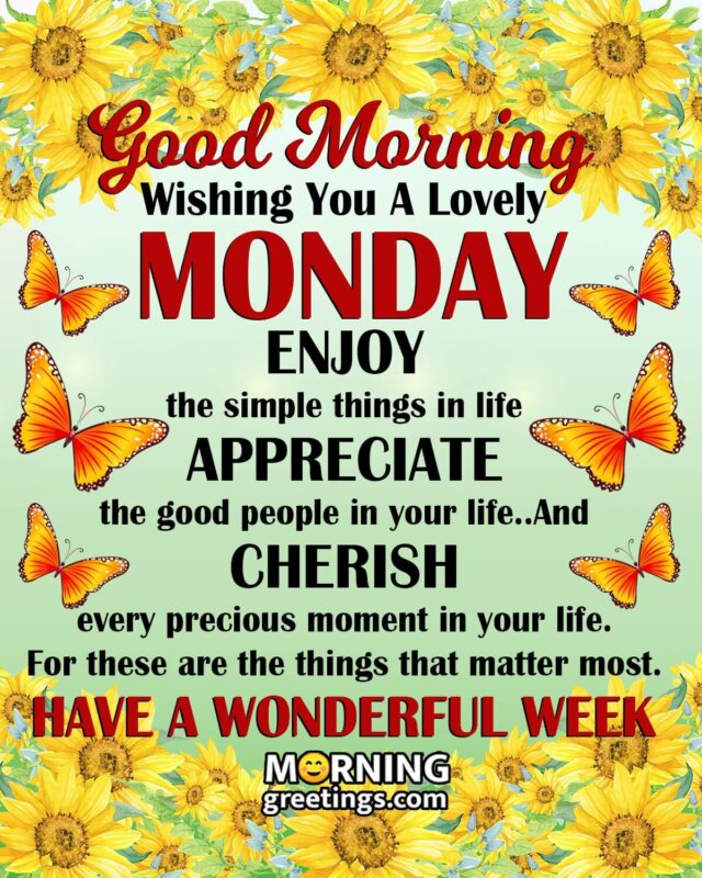 Good Morning Monday Wishes With Pictures