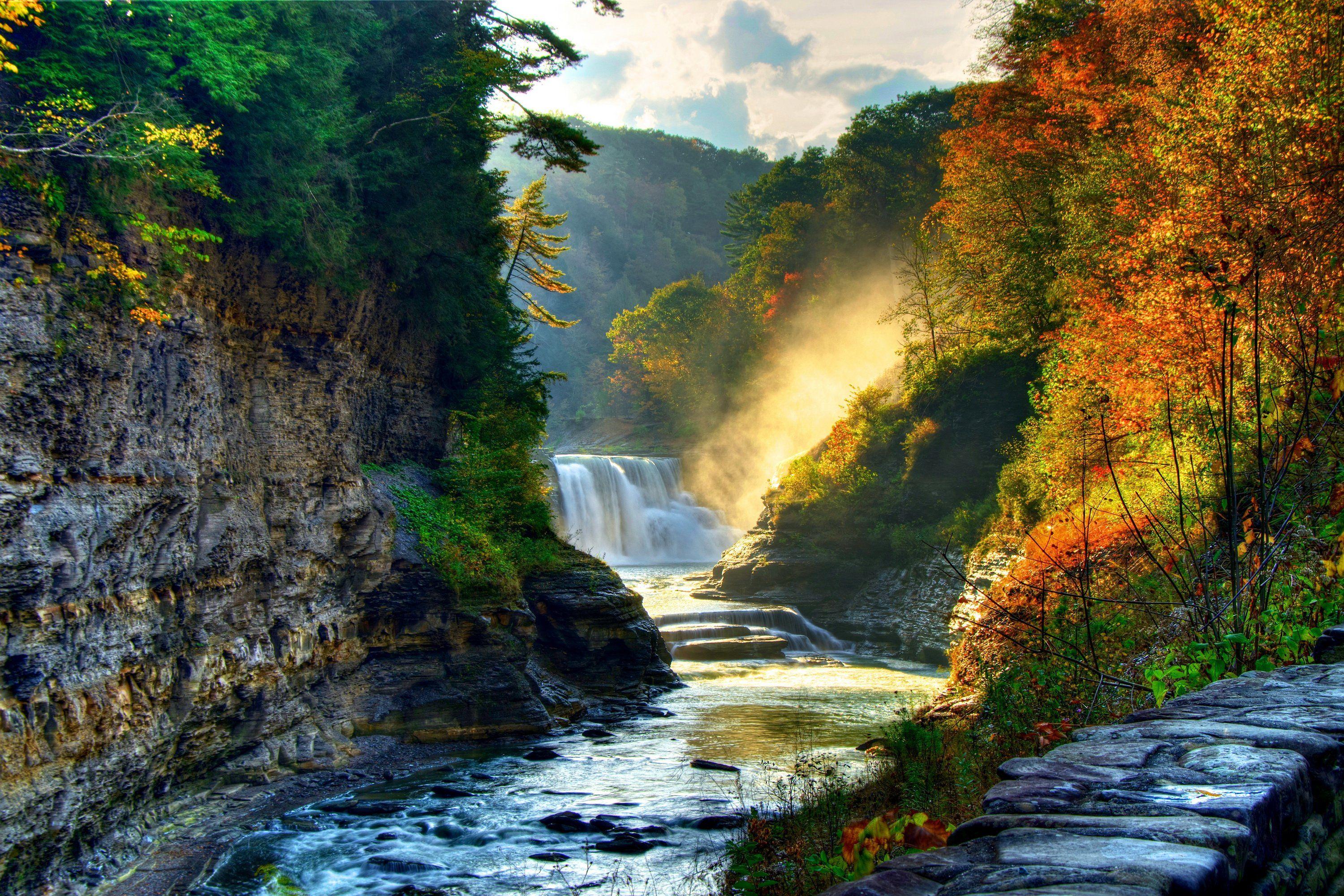 Good Morning Waterfall Wallpapers HD
