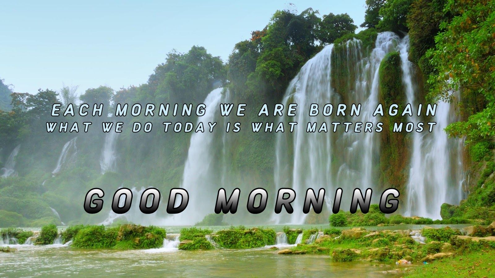 Good Morning Waterfall Photos For WhatsApp