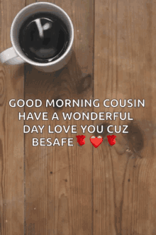 Good Morning Cousin Love You Images