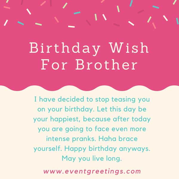 Happy Birthday Paragraph For Brother