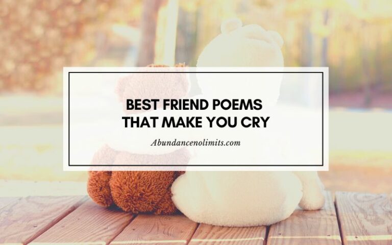 25+ Best Friend Poems That Make You Cry
